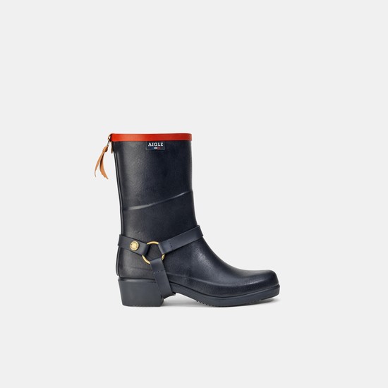 Aigle The Equestrian-inspired Heeled Rain Boots Women Black ZA-24031